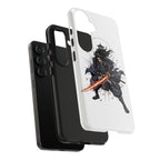Manga Samurai Flip Phone Case | Anime Katana Warrior Art, Wallet Cover Card Slots, Japanese Shonen Style Folio, Gift for Anime Fans
