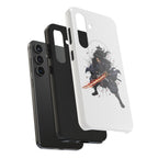 Manga Samurai Flip Phone Case | Anime Katana Warrior Art, Wallet Cover Card Slots, Japanese Shonen Style Folio, Gift for Anime Fans