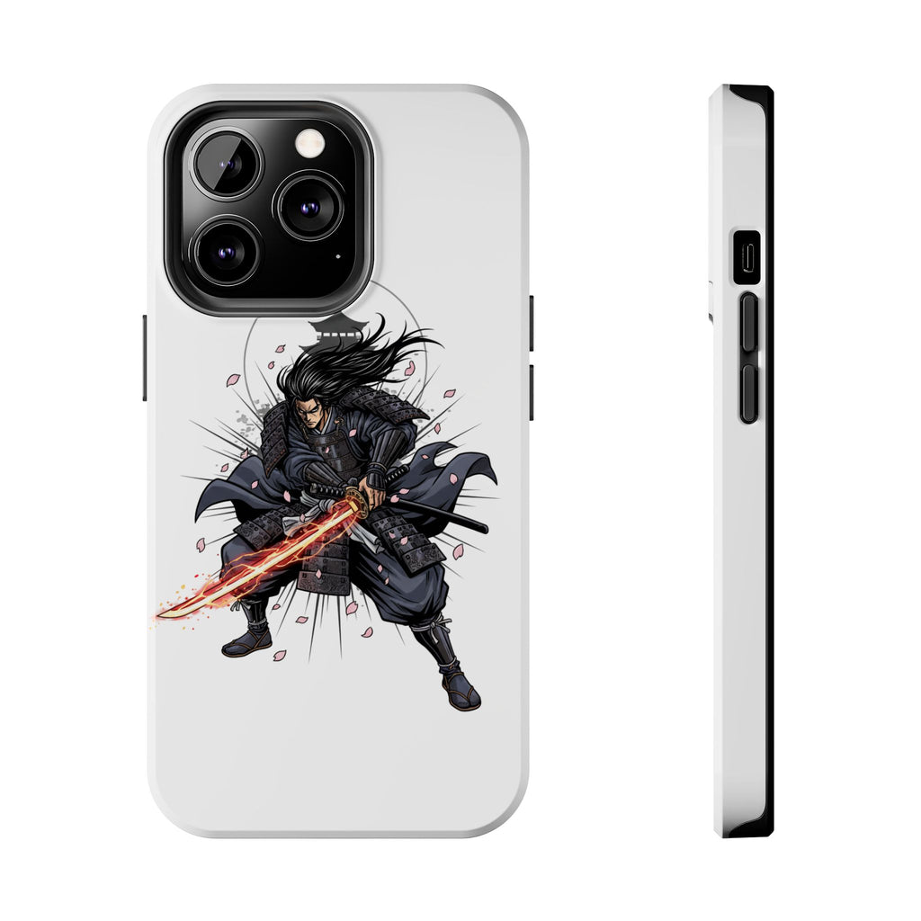 Manga Samurai Flip Phone Case | Anime Katana Warrior Art, Wallet Cover Card Slots, Japanese Shonen Style Folio, Gift for Anime Fans