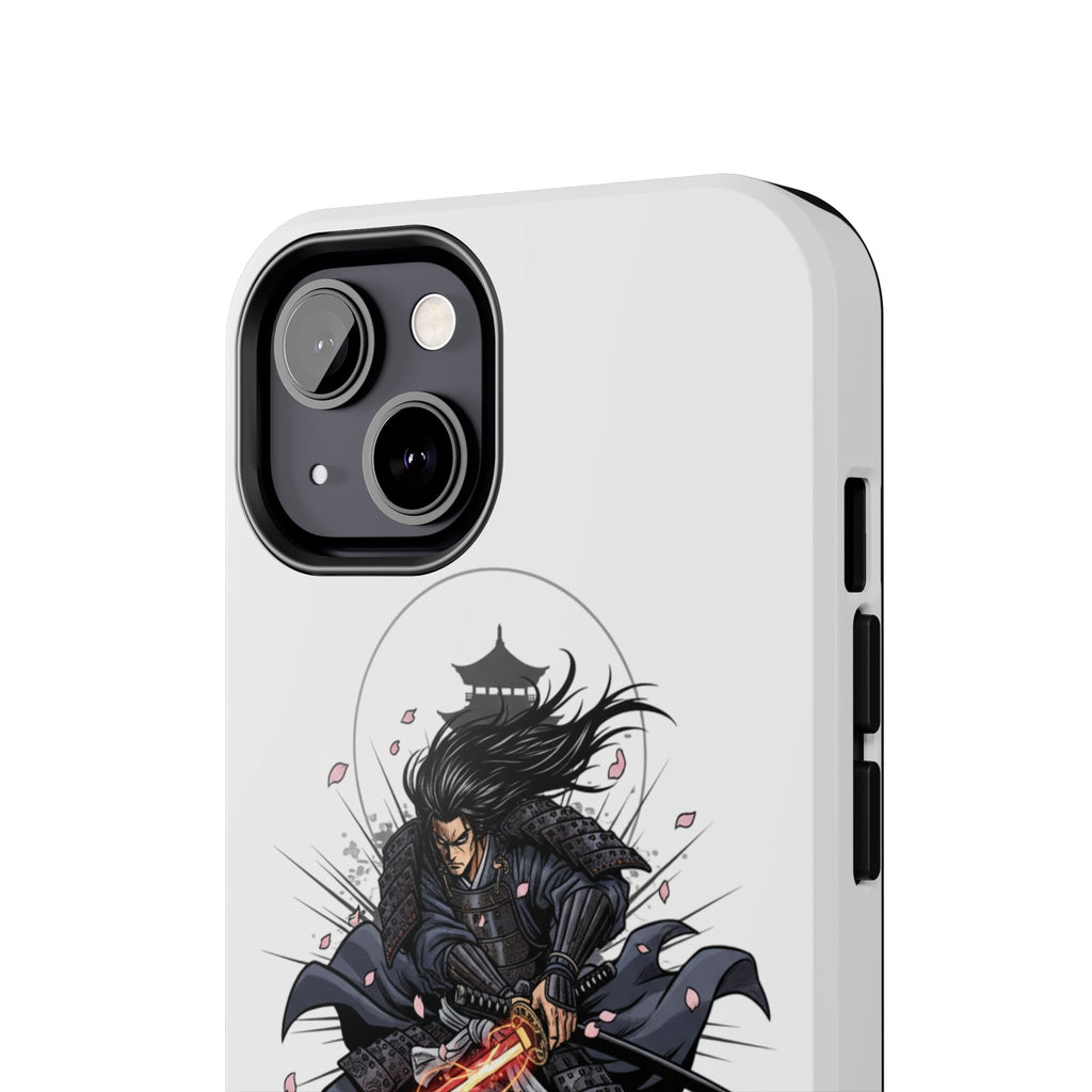 Manga Samurai Flip Phone Case | Anime Katana Warrior Art, Wallet Cover Card Slots, Japanese Shonen Style Folio, Gift for Anime Fans