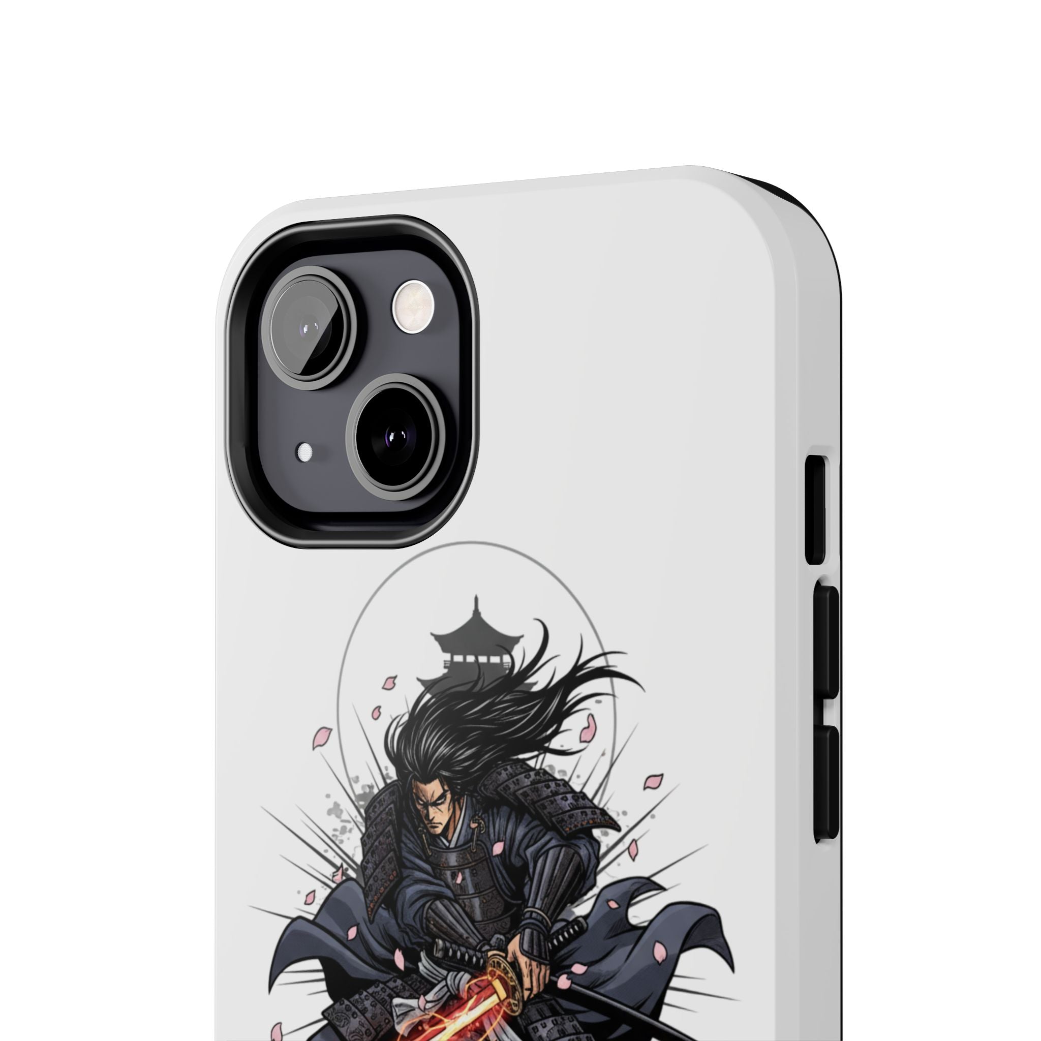 Manga Samurai Flip Phone Case | Anime Katana Warrior Art, Wallet Cover Card Slots, Japanese Shonen Style Folio, Gift for Anime Fans