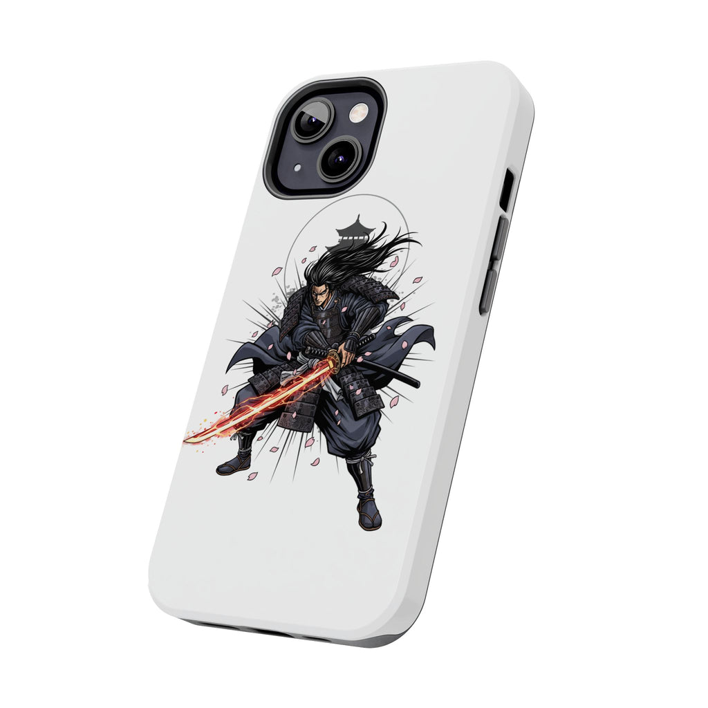 Manga Samurai Flip Phone Case | Anime Katana Warrior Art, Wallet Cover Card Slots, Japanese Shonen Style Folio, Gift for Anime Fans