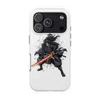 Manga Samurai Flip Phone Case | Anime Katana Warrior Art, Wallet Cover Card Slots, Japanese Shonen Style Folio, Gift for Anime Fans