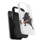 Manga Samurai Flip Phone Case | Anime Katana Warrior Art, Wallet Cover Card Slots, Japanese Shonen Style Folio, Gift for Anime Fans