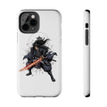 Manga Samurai Flip Phone Case | Anime Katana Warrior Art, Wallet Cover Card Slots, Japanese Shonen Style Folio, Gift for Anime Fans