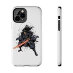 Manga Samurai Flip Phone Case | Anime Katana Warrior Art, Wallet Cover Card Slots, Japanese Shonen Style Folio, Gift for Anime Fans