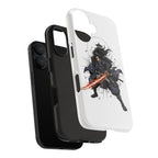 Manga Samurai Flip Phone Case | Anime Katana Warrior Art, Wallet Cover Card Slots, Japanese Shonen Style Folio, Gift for Anime Fans