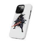 Manga Samurai Flip Phone Case | Anime Katana Warrior Art, Wallet Cover Card Slots, Japanese Shonen Style Folio, Gift for Anime Fans