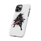 Manga Samurai Flip Phone Case | Anime Katana Warrior Art, Wallet Cover Card Slots, Japanese Shonen Style Folio, Gift for Anime Fans