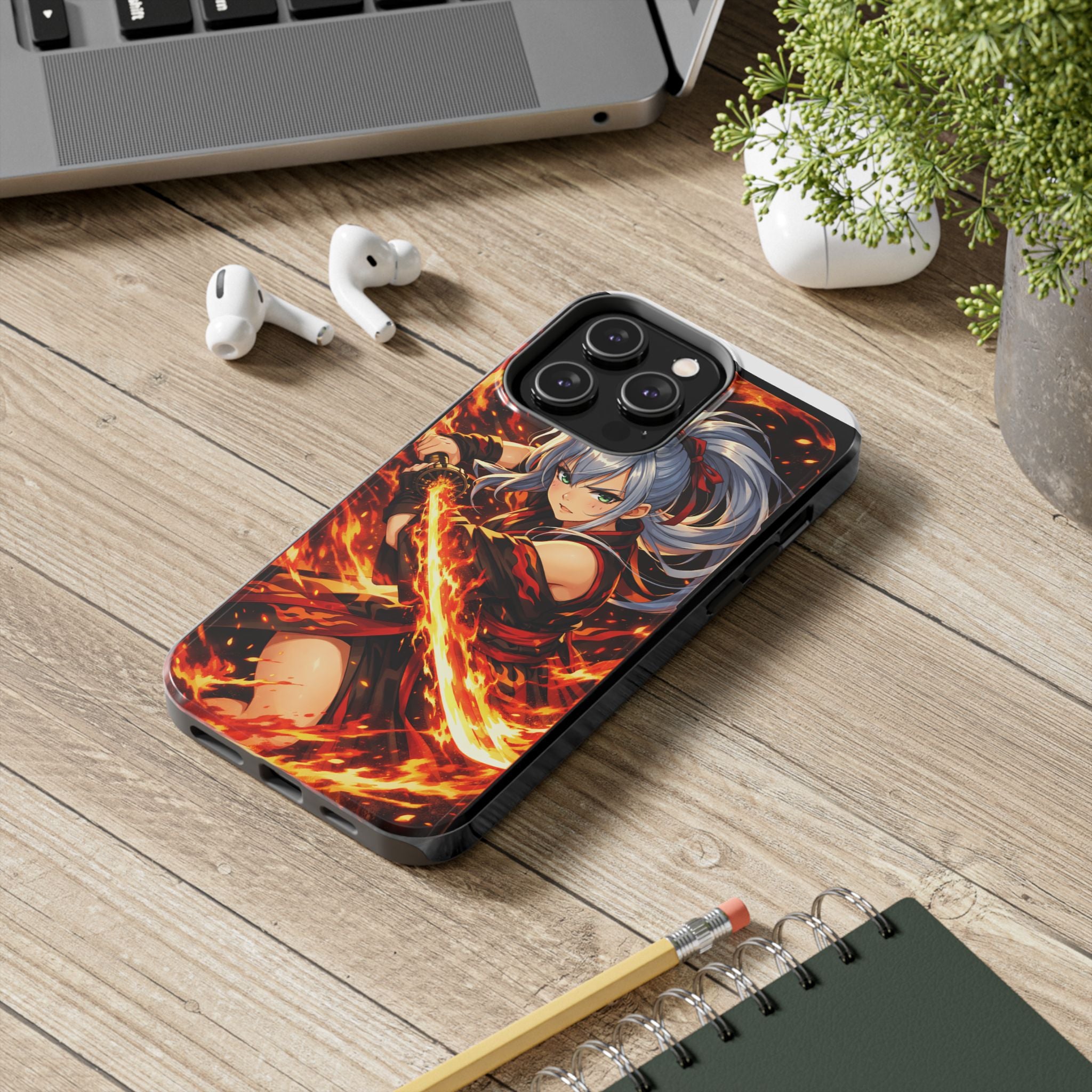Flame Swordsman Anime Phone Case - Tough Case